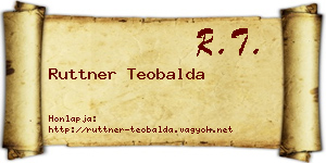 Ruttner Teobalda névjegykártya